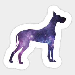 great dane galaxy dog Sticker